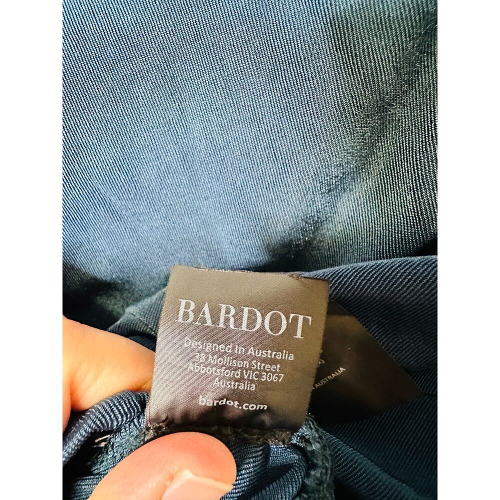 BARDOT Teal Crossover Wrapped Style Long Sleeve Wren Top Size Small - Picture 15 of 16
